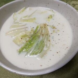 ■１０分で..白菜のシンプルクリームスープ